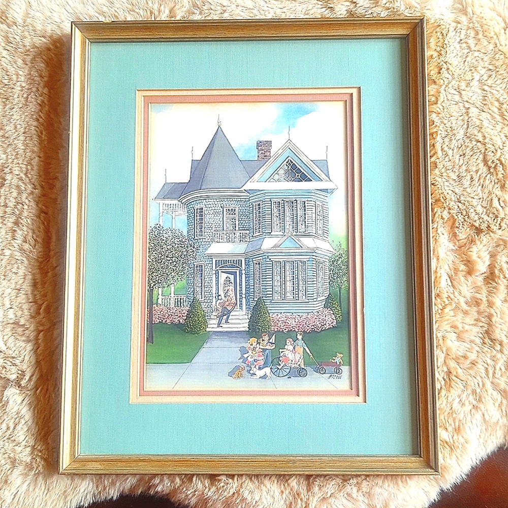 "NEW HOME - NEW FRIENDS" painting